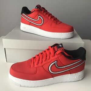 Nike Air Force 1 Low Reverse Stitch Red size US 10.5 EUR 44.5